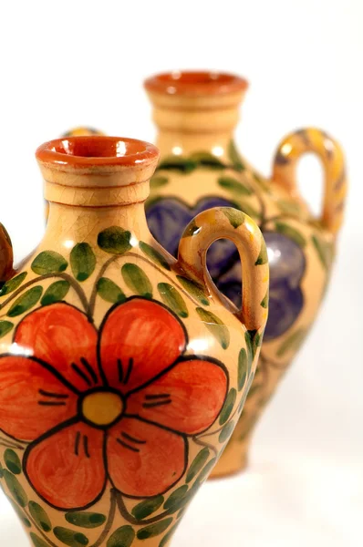 Ceramic pot with paint — Stock Photo, Image