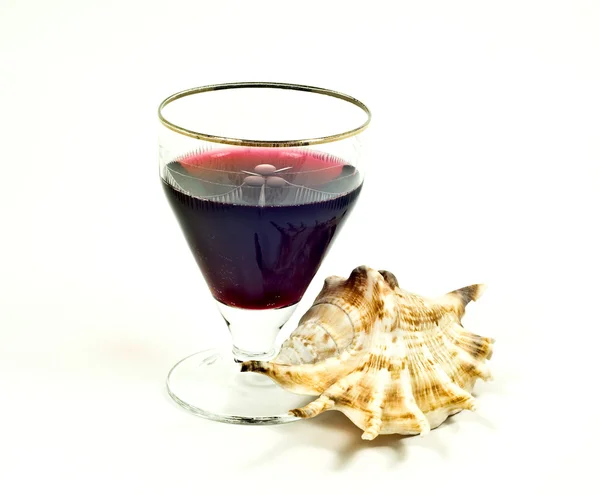 Вино и моллюск Лицензионные Стоковые Фото