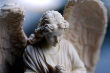 Bisque statue of angel clipart