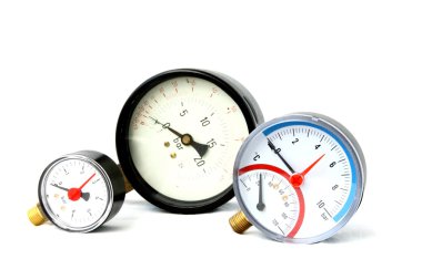 Pressure meters isolated clipart