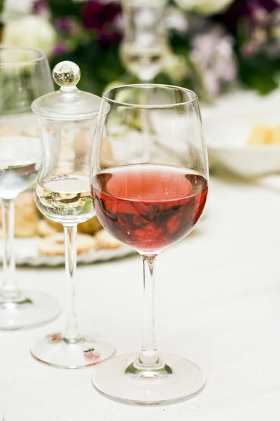 Vörös bor, étterem — Stock Fotó