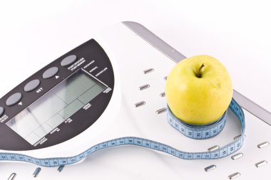 Apple and measuring objects clipart