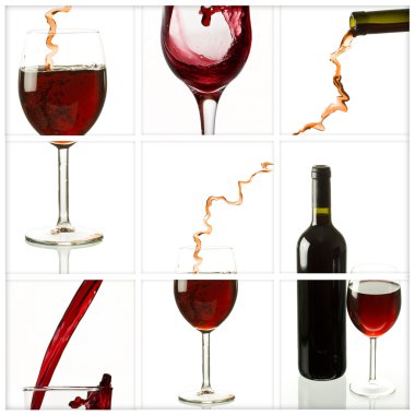 Wine collage clipart