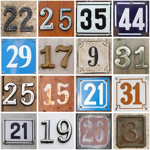 Hausnummern — Stockfoto