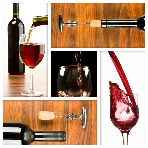 Вино колаж — стокове фото