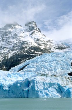 Glacier Spegazzini and a mountain top clipart