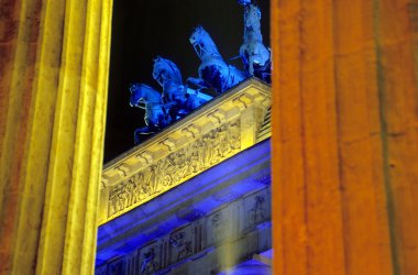 Closeup of the Brandenburger Tor Berlin clipart