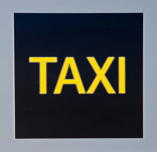 Taxi cab znamení — Stock fotografie