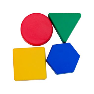 Colourful geometric shapes clipart