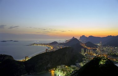 Rio shortly after a beautiful sunset clipart