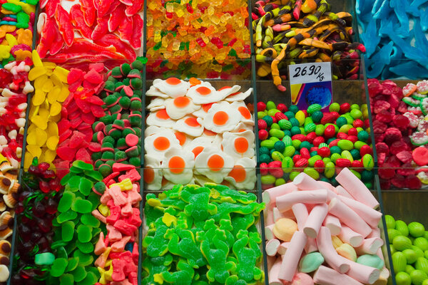 Assortment of Candy at La Boqueria