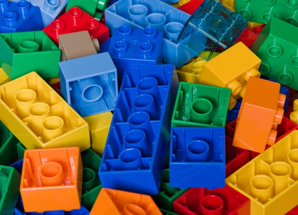 塑料玩具砖 — 图库照片
