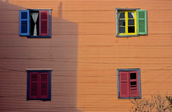 4 Fenêtres en Caminito, La Boca — Photo
