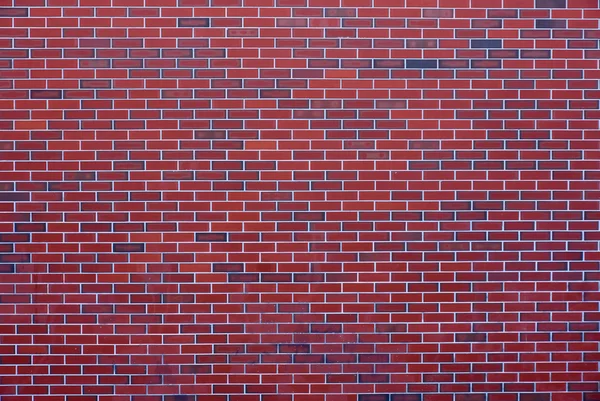 Nova parede de tijolo vermelho — Fotografia de Stock