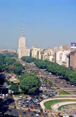 Avenue 9 de Julio in Buenos Aires clipart