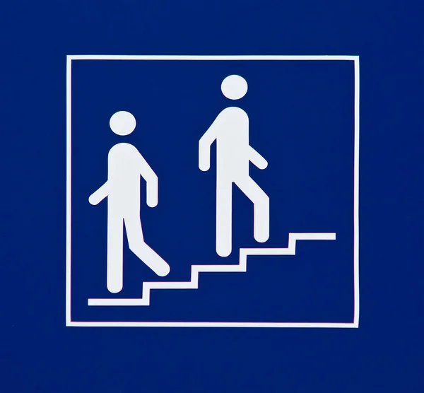 Informacje o znaku wyświetlone po schodach — Zdjęcie stockowe
