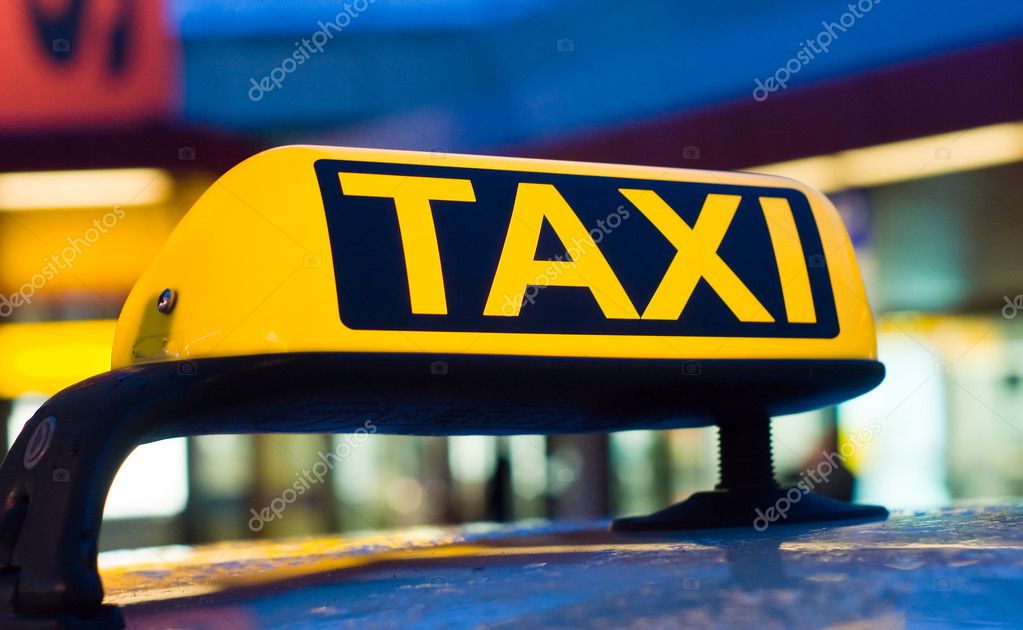 Taxi schild Stockfotos, lizenzfreie Taxi schild Bilder