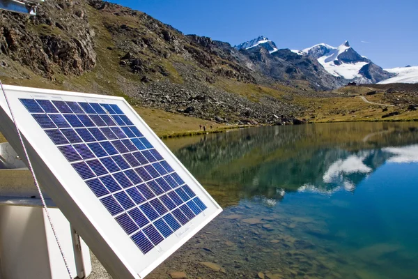 Solar technology in the alps — Stock Photo, Image