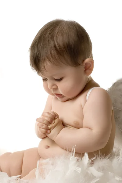 Ángel bebé rezando Fotos De Stock