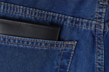 Wallet in jeans pocket clipart