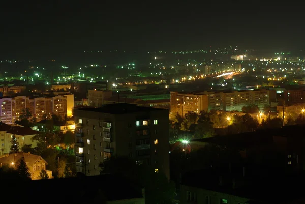 Natt stadsbild Stockbild