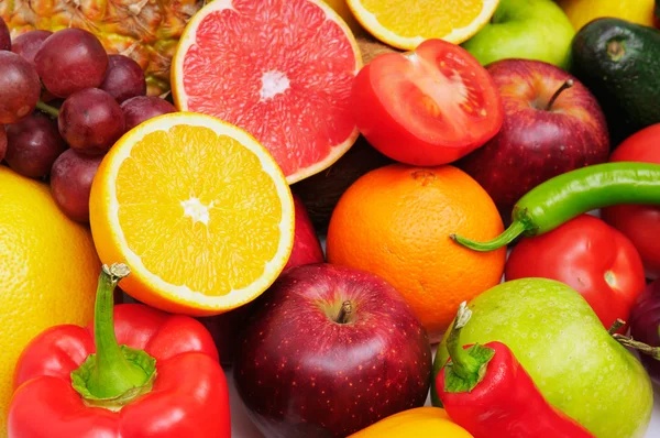 Färska frukter och grönsaker — Stockfoto