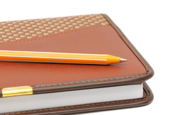 Notebook e penna a sfera — Foto Stock