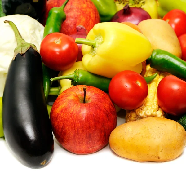 Collection fruits and vegetables — Stock Photo, Image
