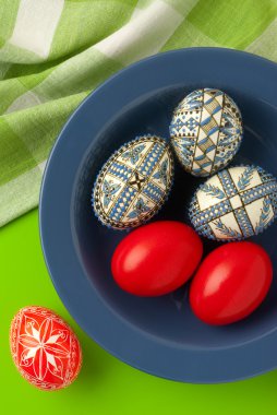 Easter eggs still-life clipart