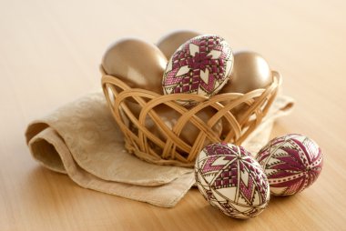 Easter eggs still-life clipart