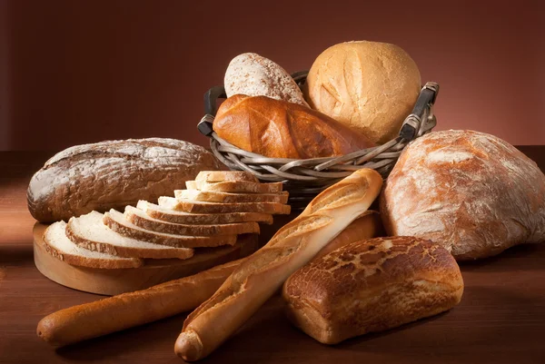 Асортимент запеченого хліба — стокове фото