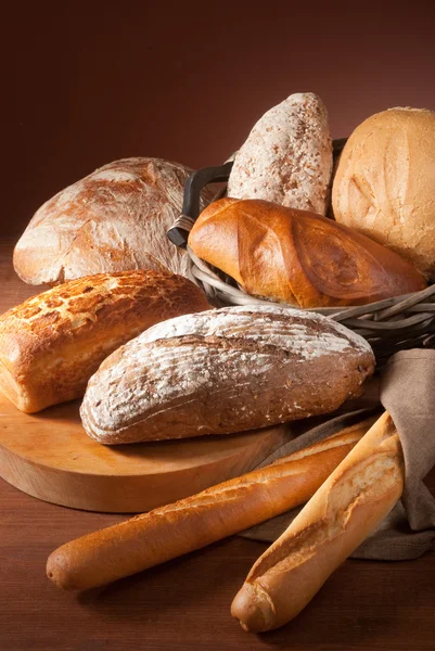 구운 빵의 종류 스톡 사진