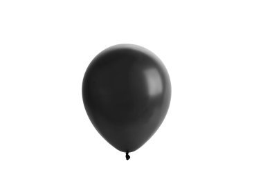 Black balloon isolated on white clipart