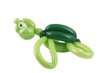 Balloon Sea turtle sculpture isolated on clipart