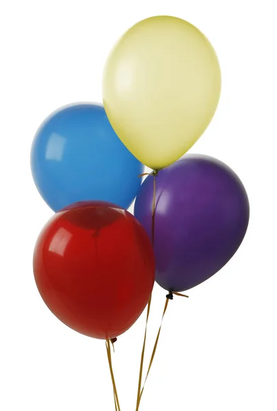 在白色上隔离的一组气球 — 图库照片
