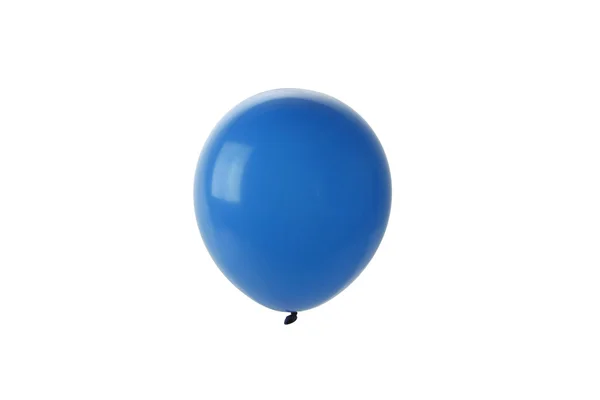 孤立在白色的蓝色气球 — 图库照片