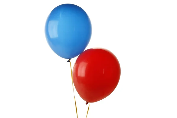 Grupp av ballonger isolerade på vitt — Stockfoto
