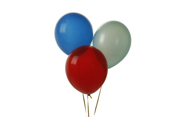 白に隔離された気球のグループ — ストック写真