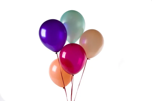 白に隔離された気球のグループ — ストック写真