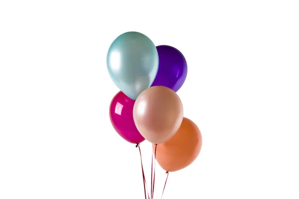 Groep ballonnen geïsoleerd op wit — Stockfoto