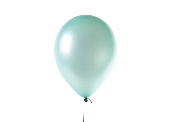 Balão Teal isolado em branco — Fotografia de Stock