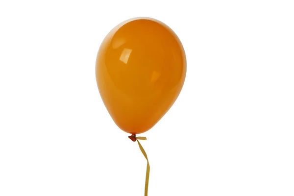 Balão de laranja isolado em branco — Fotografia de Stock