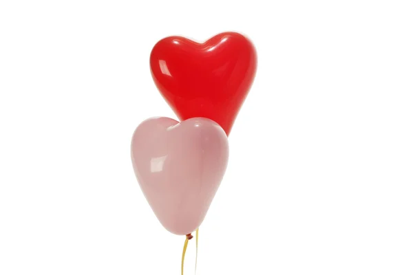 Balões em forma de corações — Fotografia de Stock
