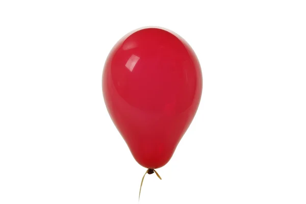 白で隔離された赤い風船 — ストック写真