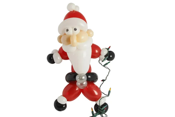 Palloncini contorti come Babbo Natale Fotografia Stock