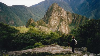 Inca trail mach picchu peru clipart
