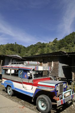 Banaue jeepney luzon mountain province philippines clipart