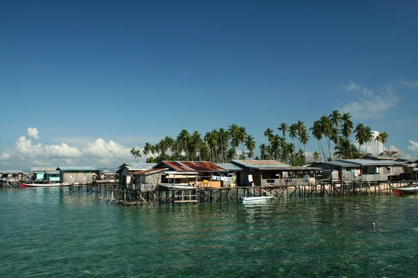 Борнео рибальське село — стокове фото