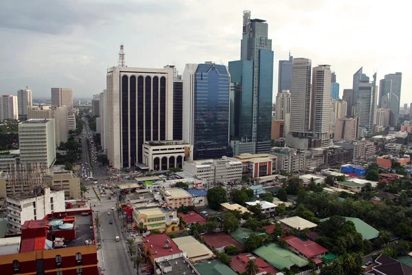 Makati city Panorama metro manila Filipíny — Stock fotografie