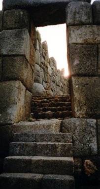 Machu picchu incan temple of the sun clipart